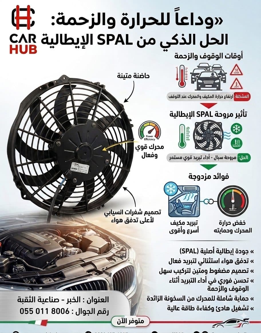 مروحة سبال الإيطالي مقاس 12 التيربو العالي مع التركيب